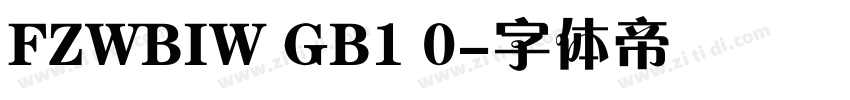 FZWBIW GB1 0字体转换